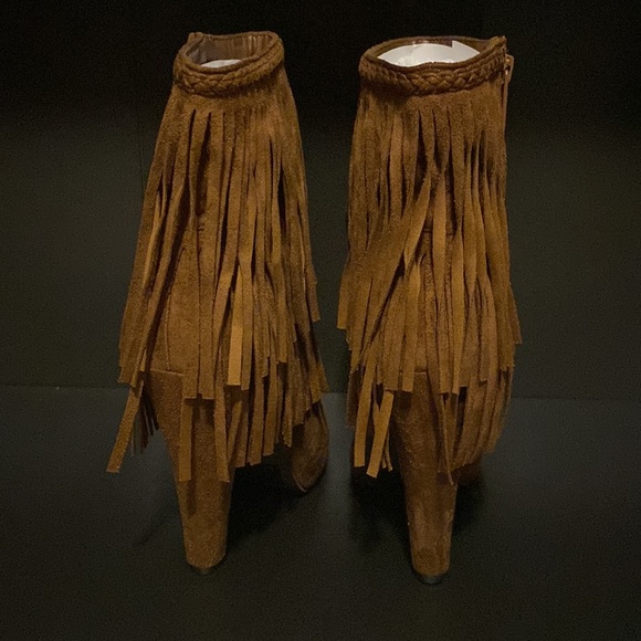 Faux suede ankle boots - Picture 4 of 12